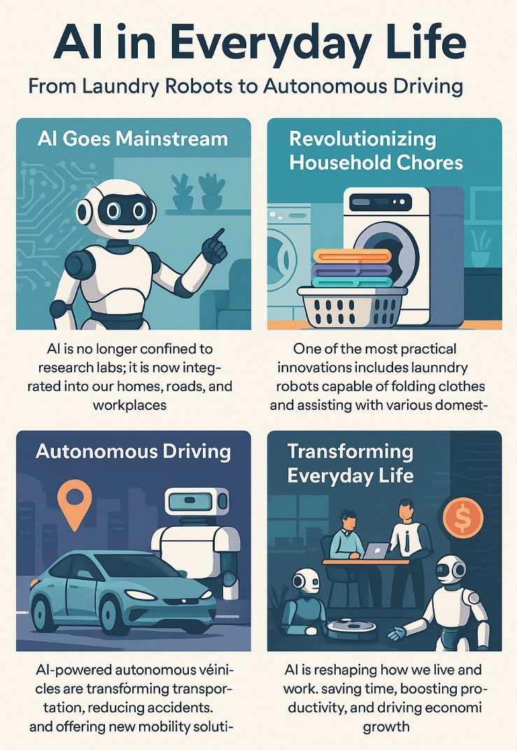 AI Applications in Daily Life: From Laundry Robots to Autonomous Driving